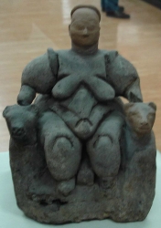 Female figurine 7,400-6,000 BC - source Museum of Anatolian Civilisation, Ankara